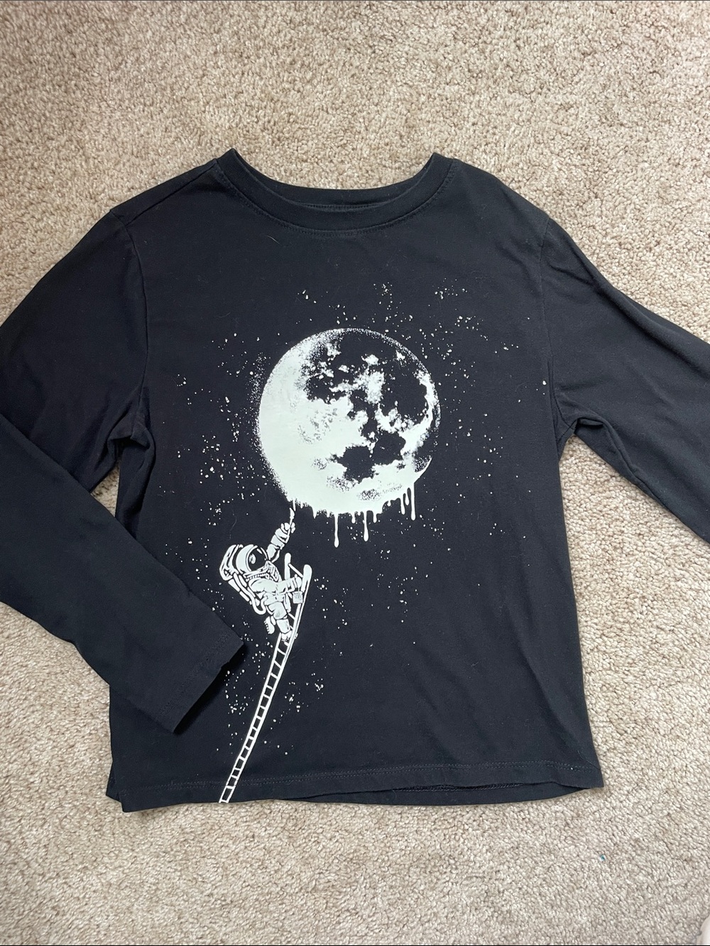 Glow-in-the-Dark Astronaut Painting Moon Tee